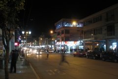 Huaraz mainstreet at night